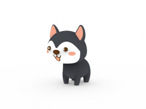 Cartoon Wolf v001 3Dモデル