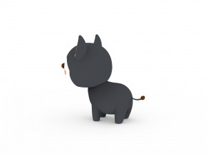 Cartoon Wolf v001 Modello 3D