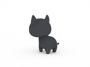 Cartoon Wolf v001 Modello 3D