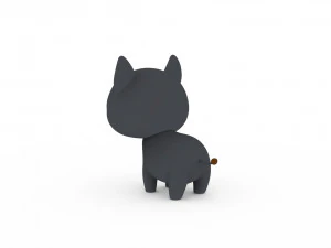 Cartoon Wolf v001 3D Model