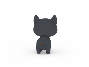 Cartoon Wolf v001 3D Model