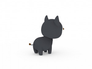 Cartoon Wolf v001 Modello 3D