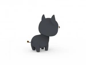 Cartoon Wolf v001 3D Model