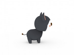 Cartoon Wolf v001 Modello 3D