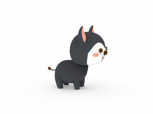 Cartoon Wolf v001 Modello 3D