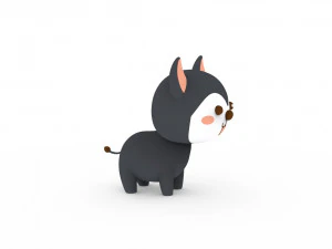 Cartoon Wolf v001 3D Model