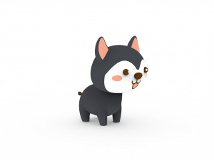 Cartoon Wolf v001 Modello 3D