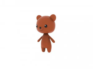 Cartoon Bear v002 3D 3D Model