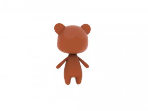 Cartoon Bear v002 3D 3D Model