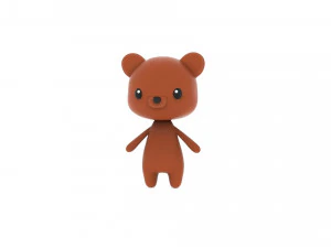 Cartoon Bear v002 3D 3D Model