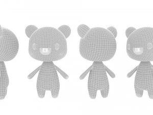 Cartoon Bear v002 3D 3D Model