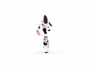 Cartoon Cow v002 3D 3D Model