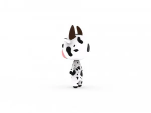 Cartoon Cow v002 3D 3D Model