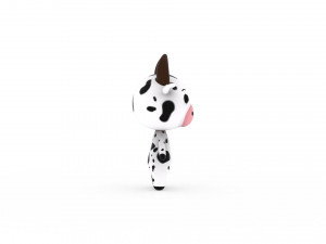 Cartoon Cow v002 3D 3D Model
