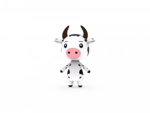 Cartoon Cow v002 3D 3D Model