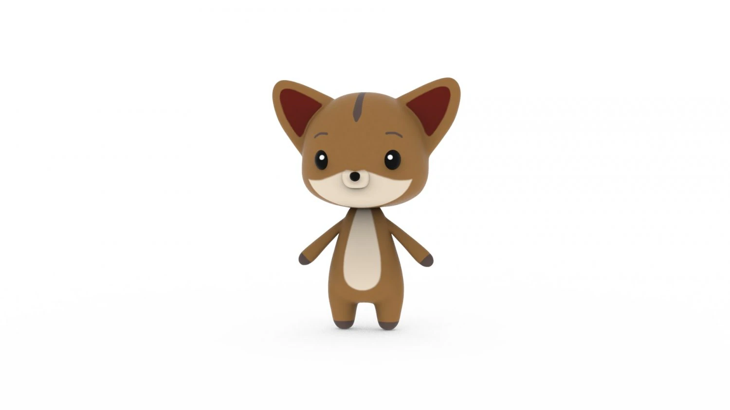 Cartoon Fox v002 3D 3D Model .c4d .max .obj .3ds .fbx .stl .blend 