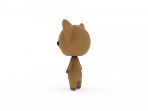 Cartoon Fox v002 3D 3D Model
