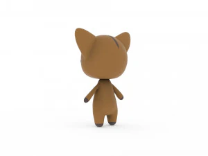 Cartoon Fox v002 3D 3D Model
