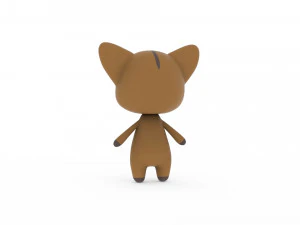 Cartoon Fox v002 3D 3D Model