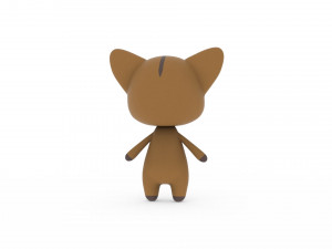 Cartoon Fox v002 3D 3Dモデル