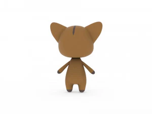 Cartoon Fox v002 3D 3D Model