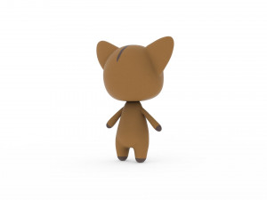 Cartoon Fox v002 3D 3Dモデル