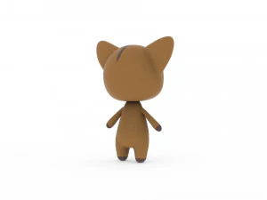 Cartoon Fox v002 3D 3D Model