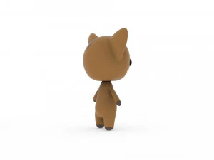 Cartoon Fox v002 3D 3D Model