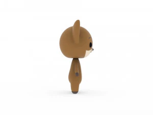 Cartoon Fox v002 3D 3D Model