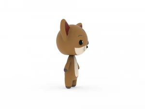 Cartoon Fox v002 3D 3D Model