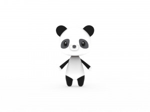 Cartoon Panda v002 3D 3D Модель