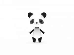 Animowana Panda v002 3D Model 3D