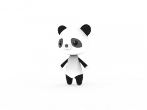 Cartoon Panda v002 3D 3D Модель