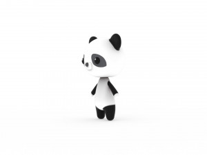 Cartoon Panda v002 3D 3D Модель