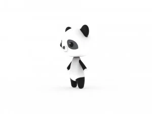 Cartoon Panda v002 3D 3D Model