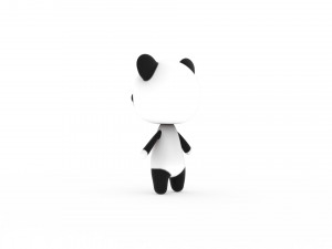 Cartoon Panda v002 3D 3D Модель
