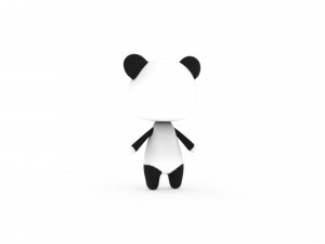 Cartoon Panda v002 3D 3D Модель