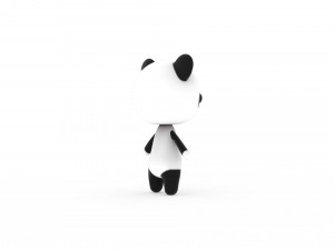 Cartoon Panda v002 3D 3D Модель