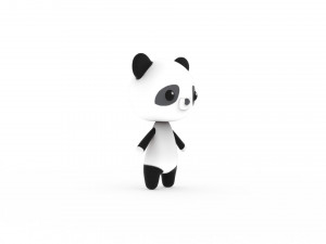 Cartoon Panda v002 3D 3D Модель