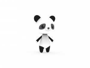 Cartoon Panda v002 3D 3D Модель