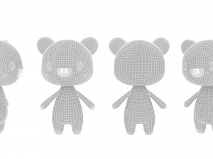 Cartoon Panda v002 3D 3D Модель