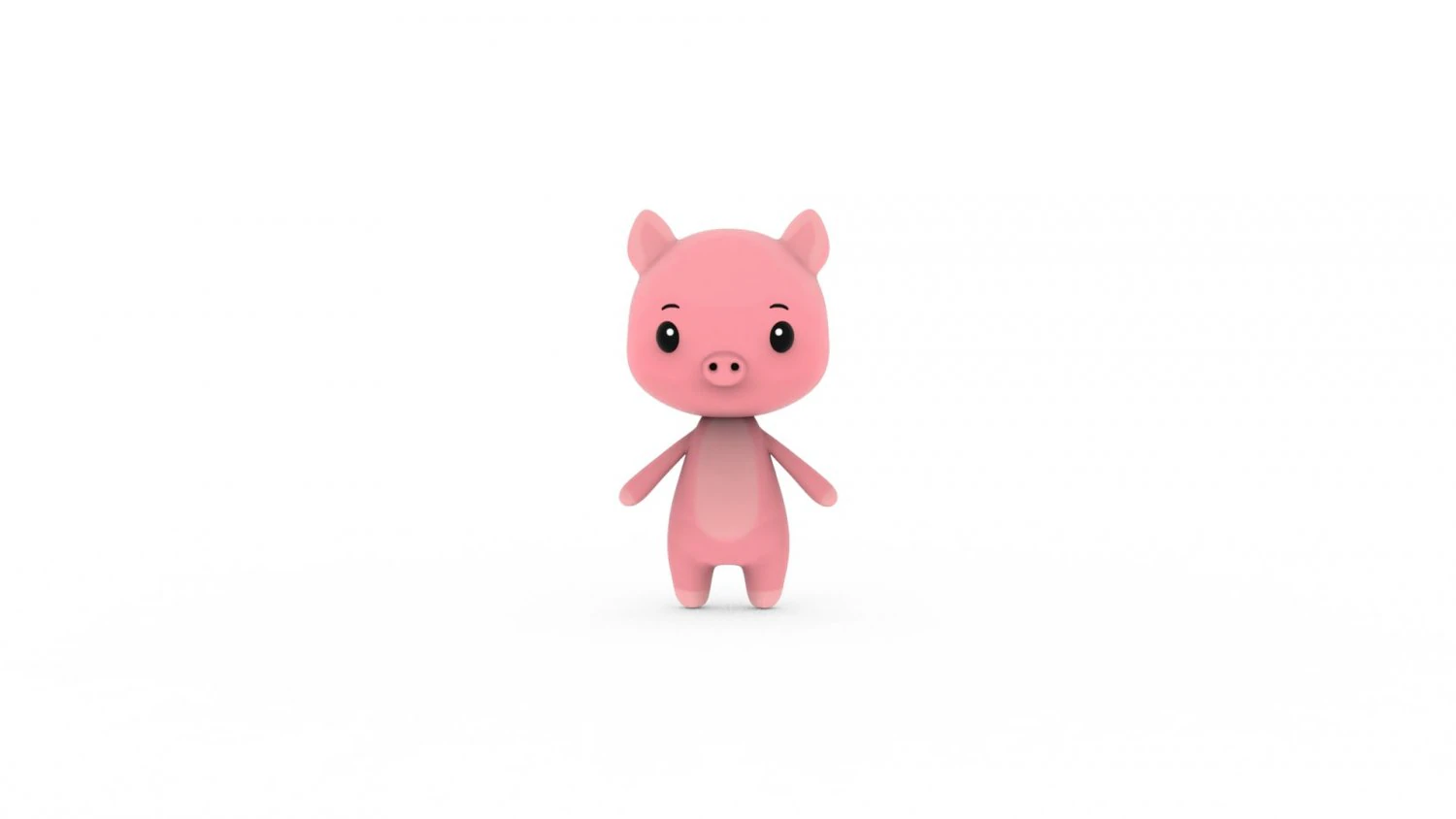 Cartoon Pig v002 3D 3D Model .c4d .max .obj .3ds .fbx .stl .blend 