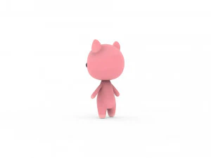 Cartoon Pig v002 3D 3D Model