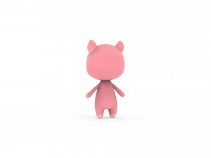 Cartoon Pig v002 3D 3D Модель
