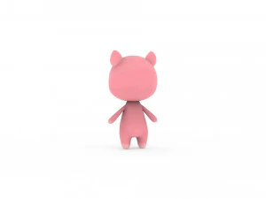 Cartoon Pig v002 3D 3D Model