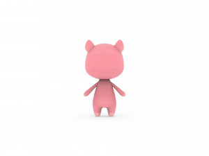 Cartoon Pig v002 3D 3D Модель