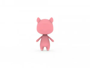 Cartoon Pig v002 3D 3D Model