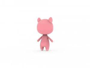 Cartoon Pig v002 3D 3D Model