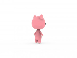 Cartoon Pig v002 3D 3D Модель