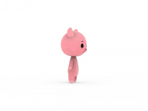 Cartoon Pig v002 3D 3D Модель